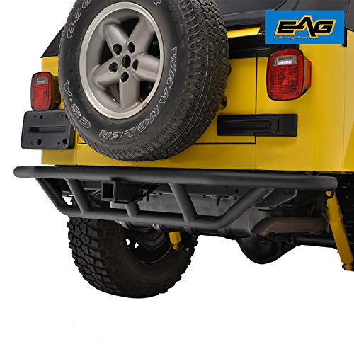 EAG Tubular Steel Rear Bumper with Hitch Receiver Fits for 8706