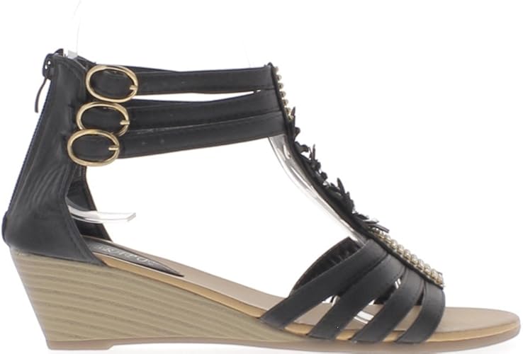 sandales noires strass