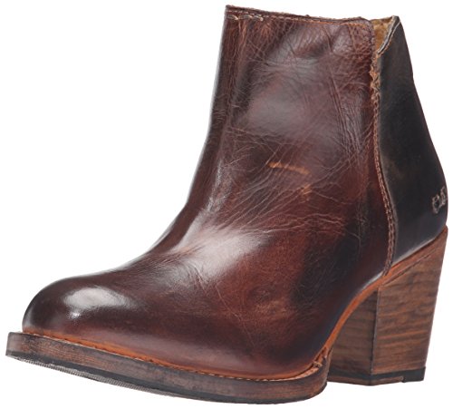bed stu Women's Yell Boot, Teak/Black Rustic Rust, 8.5 M US