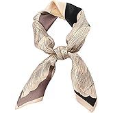 JERLA 100% Pure Mulberry Silk Square Scarf for Hair-27''x27'' Women Men Natural Silk Neckerchief Headscarf