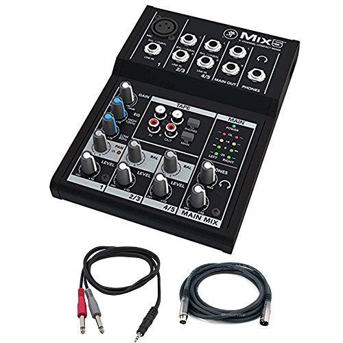 Amazon.com: Mackie 5-Channel Compact Analog Mixer (Mix5) with 1/8 TRS