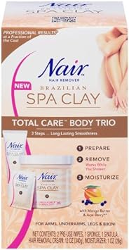 Amazon Com Nair Brazilian Spa Clay Total Care Body Trio 12 Ounce Body Skin Care Products Beauty