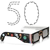 Solar Eclipse Glasses Bulk 50 Pack - CE and ISO Certified - Safe Solar Viewing - Viewer and Filter - Made in USA - Total Eclipse 2017 - Wholesale Lot Astronaut American Flag (50 Pack)
