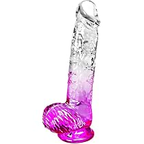 Amazon.com: Realistic Clear Cute Purple Dildo - Life Like Adult ...