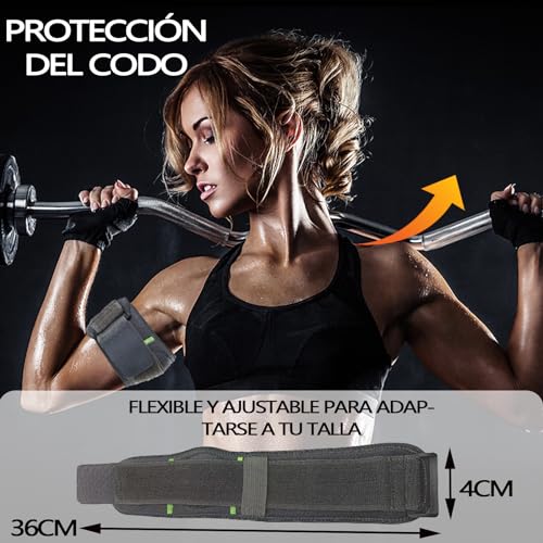 2 Piezas Codo de tenista, codera para tendinitis y codo de tenista, tensión ajustable, aliviar el dolor del codo, adecuado para diversos deportes.