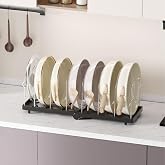 Lhieiayh Pots and Pans Organizer under Cabinet,15.35" Height 8 Tier Pot Organizers Rack,Heavy-Duty Pot &amp; Pan Organizer,Adjustable Pan Organizer under Cabinet Kitchen Organization and Storage,Black