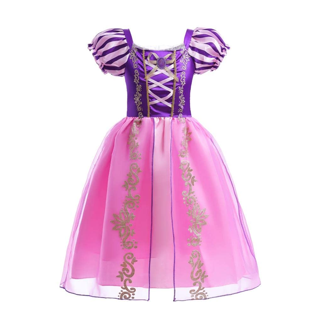 Lito Angels Girls Princess Rapunzel Costumes Girl Princess Dresses Fancy Party Dress, Purple, 3 Years