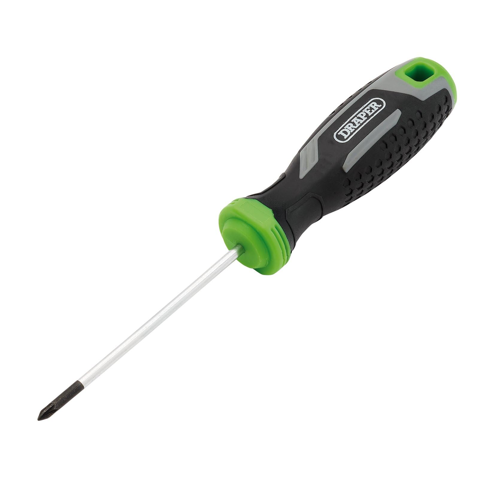 Draper Pozi Soft Grip Screwdriver, PZ0 x 75mm - 13369 - Magnetic Tip, CRV Blade