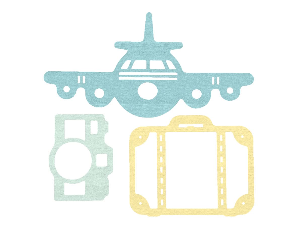MISS KUTY ZAG fine die Other Airplane, Suitcase and 3u Camera.