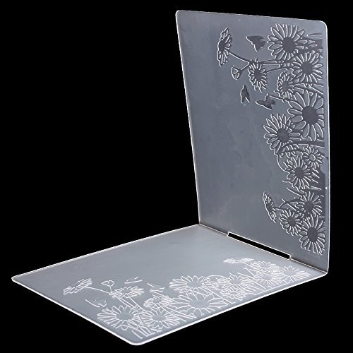 WXLAA Retro Pattern DIY Craft Plastic Embossing Folder for Scrapbook Paper Crafting Sunflower