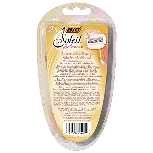 BIC Soleil Balance Women's Razor, Pack of 2
