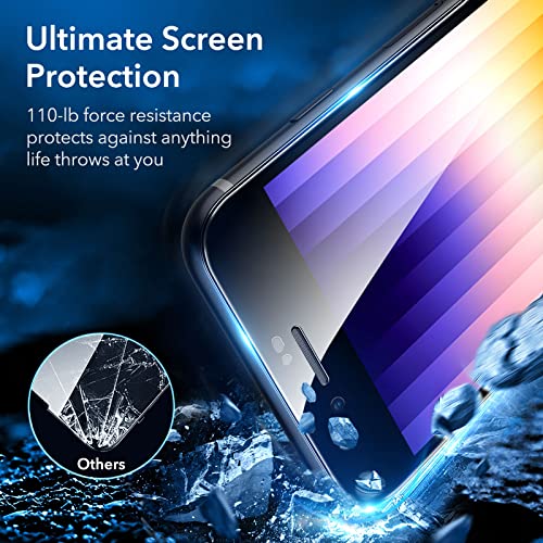 ESR Armorite Screen Protector Compatible with iPhone SE (2022)/SE (2020)/8/7, UltraTough