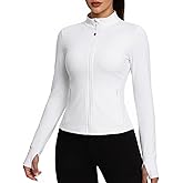 Auxo Workout Jackets for Woman UPF 50+ Zip Up Athletic Jacket Gym Yoga Tops with Pockets