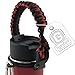 Gearproz Paracord Handle for Wide Mouth Water Bottles - Compatible with Hydroflask, Iron Flask, Thermoflask, Takeya, 12 to 64 oz - Reusable Water Bottle Accessories Handle Survival Cord (Red/Black)