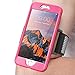 I BLASON LLC iPhone 7 Plus Armband, iPhone 8 Plus Armband, SUPCASE Easy Fitting Sport Running Armband Case with Premium Flexible Case Combo for Apple iPhone 7 Plus 2016 / iPhone 8 Plus 2017 (Pink)