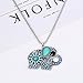LUREME Pave Crystal and Bead Elephant Silver Tone Pendant Necklace for Women Teen Girls 01001603-1
