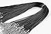 50pcs Imitation Leather Braided Cord Black Rope 1.5mm 18 Inch Necklaces Chain with Lobster Claw Clasp