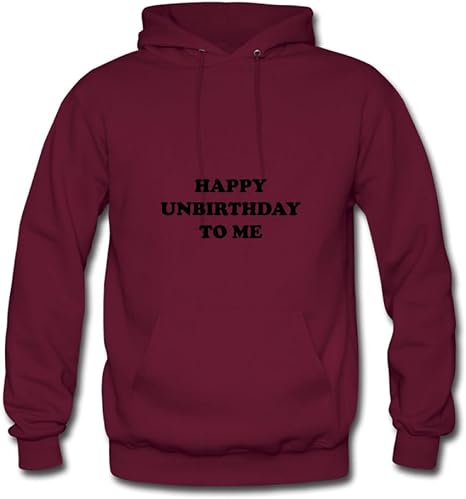 Amazon.com: Xx-large Cool Burgundy Hoodies For Men Cotton Lightweight Happy Unbirthday To Me 