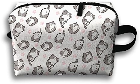 Travel Pouch Storage Bags Baskets Sleeping Cat Kitten Animal Travel Cosmetic Bags 45x35cm