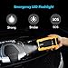 [Quick Charge In & Out] iClever 15000mAh Peak 600amp Portable Car Jump Starter BoostEngine External Power Bank with Multiple Protected Smart Clamp, 100 Lumen LED Light, Yellow