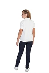 French Toast Girls' Short Sleeve Picot Collar Polo