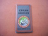 Organ Sewing Machine Regular Point Needles with Flat Shank - 15x1 - Size 16 for Heavier Fabrics - Package of 10 Needles