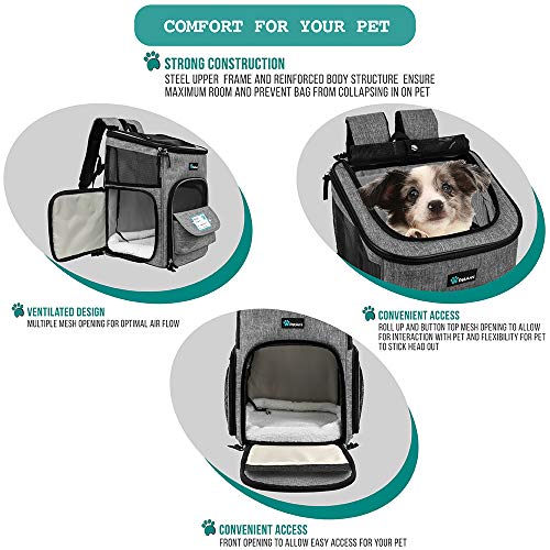image for PetAmi Pet Carrier Backpack for Small Cats, Dogs, Puppies | Ventilated