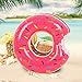 Buringer 2 Packs Donut Pool Float with Hand Pump,Inflatable Swimming Ring 60CM for Children Kids 3-10 Years (Strawberry & Chocolate)