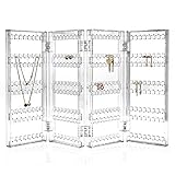 TheJD Foldable Acrylic Earring Screen Stand Holder - upto 144 pairs screen earring holder