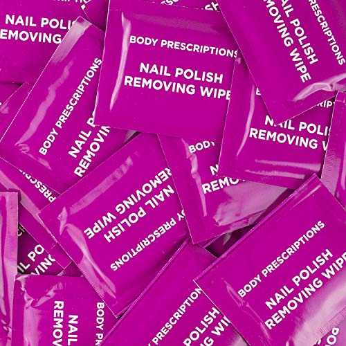 40 Nail Polish Remover Wipes - 2 pack (20 Count Each) of Nail Polish Remover Wipes Individually Wrapped by Body Prescriptions (Purple Packaging) - Thumbnail 6