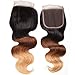 UNice Hair 8a Grade Ombre Body Wave Hair 3 Bundles with 4x4 Free Part Lace Closure, Brazilian Remy Hair Body Wave Weave, 100% Human Hair Extensions 3 Tone 1b 4 27 Color (16 18 20+14Closure)