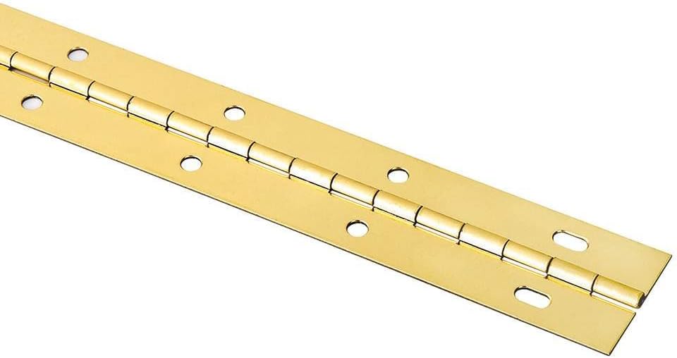 thumbnail image 2 of RPC Continuous Piano Hinge – 24" X 1.5" Brass Finish With Screws – Made In USA 2 of 6