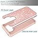 LeYi for LG G6 Case,LG G6 Plus Glitter Case with HD Screen Protector for Girls Women, Cute Bling Heavy Duty Protective Phone Case Cover for LG G6 / G6 Plus Rose Gold