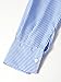 PERSUN Women's Versatile Blue Stripe Floral Embroidered Blouse Shirt