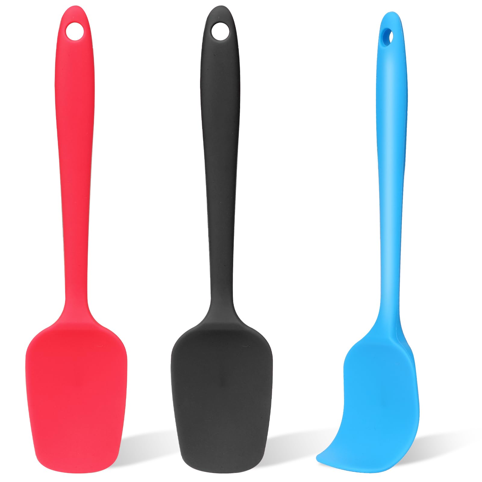 3 Pcs Small Spatulas Set Silicone Jar Spatulas Heat Resistant Non-Stick Mini Spatulas Jam Spreader Scraper Rubber Spatula Silicone Kitchen Utensils for Cooking Baking and Cake Icing Frosting 8 Inches