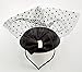 Coolwife Fascinator Hats Pillbox Hat British Bowler Hat Flower Veil Wedding Hat Tea Party Hat (E Black)