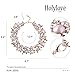 Holylove Statement Necklace for Women Novelty Jewelry Pink Peach Gift Box-8058Pinkpeach Set