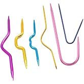 Zuoyou 6 Pcs Aluminum Knitting Cable NeedlesStitch Holders DIY Sewing Tools | Colorful Knitting Crochet