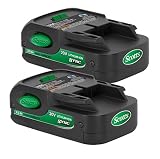 RYOBI Scotts S12020A SYNC 20V Lithium 2 Pack Battery Pack # 130321002-2PK