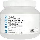 GOLDEN Artist Colors Clear Leveling Gel, 32 fl. oz. Jar | Artist grade acrylic medium; extends colors, boosts gloss, translucency, and leveling. Transparent