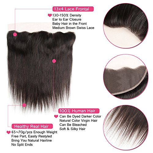 Huarisi-Straight-Virgin-Hair-Frontal-Only-Brazilian-Human-Hair-with-Baby-Hair-Single-Free-Part-Lace-Closure-4x13-Ear-To-Ear-Slightly-Bleached-Knots-Natural-Black-Color-12-Inch-for-Black-Women