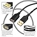 Besgoods USB Extension Cord, 2-Pack USB 2.0 6ft USB Extension Cable Extender Cord - A Male to A Female with Gold-Plated Connectors - Black White