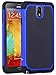 Note 3 Case, LK [Drop Protection] [Shock-Absorption] Hybrid Dual Layer Armor Defender Protective Case Cover for Samsung Galaxy Note 3 (Blue)