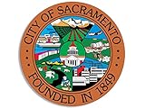 ROUND City of Sacramento Seal Sticker (ca california decal)