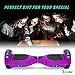 cho Colorful Wheels Series Hoverboard Safety Certified Hover Board Electric Scooter with Built in Speaker Smart Self Balancing Wheels (Chrome Purple)