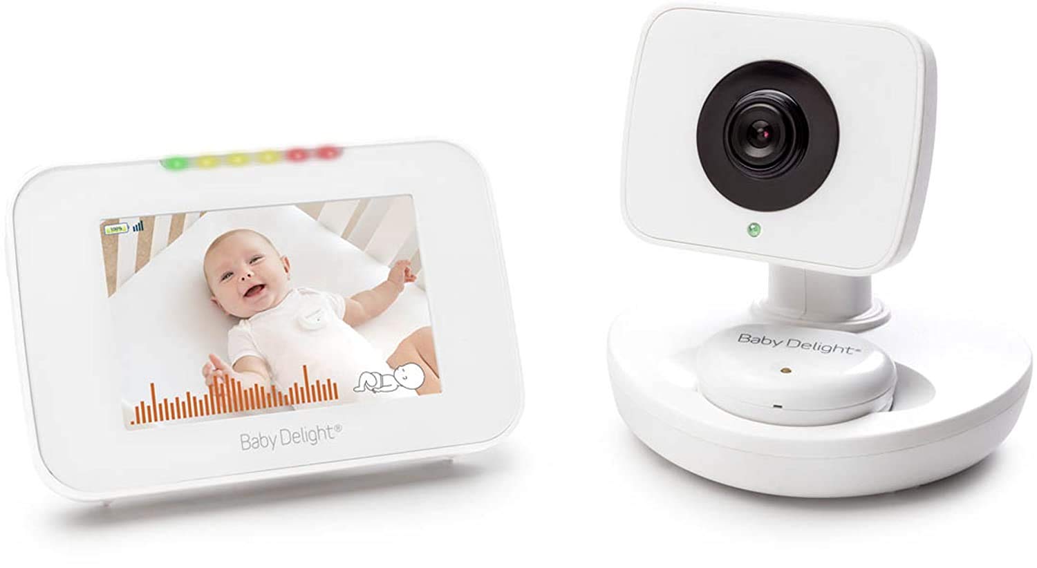 Baby Delight Snuggle Nest Video Baby Monitor with Alarm | 3.5" LCD Screen | Real-Time Baby Movement and Positioning | Wearble Monitor Unit | Alarm Sounds When Movement Isn't Detected for 15 Seconds