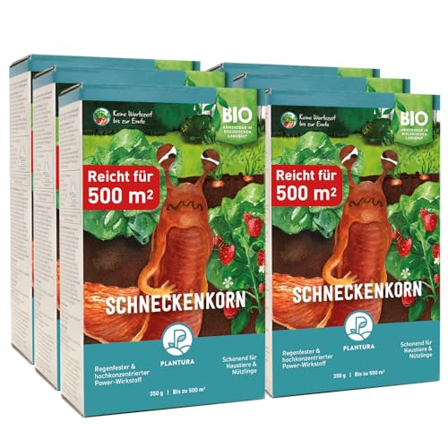 Plantura Bio-Schneckenkorn, regenfester Power-Wirkstoff, hochwirksame Schneckenbekämpfung an Obst Gemüse & Zierpflanzen, schonend für Haustiere, Vorte