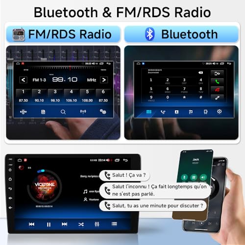 ACAVICA Car Radio Renault Clio 4 Android 15 4+64 GB, 10.1 Inch with Wireless CarPlay Android Auto, Bluetooth 5.4 Stereo GPS WiFi 6.0 FM, for Renault Clio 2012-2018 Medianav (4Core/4+64GB)