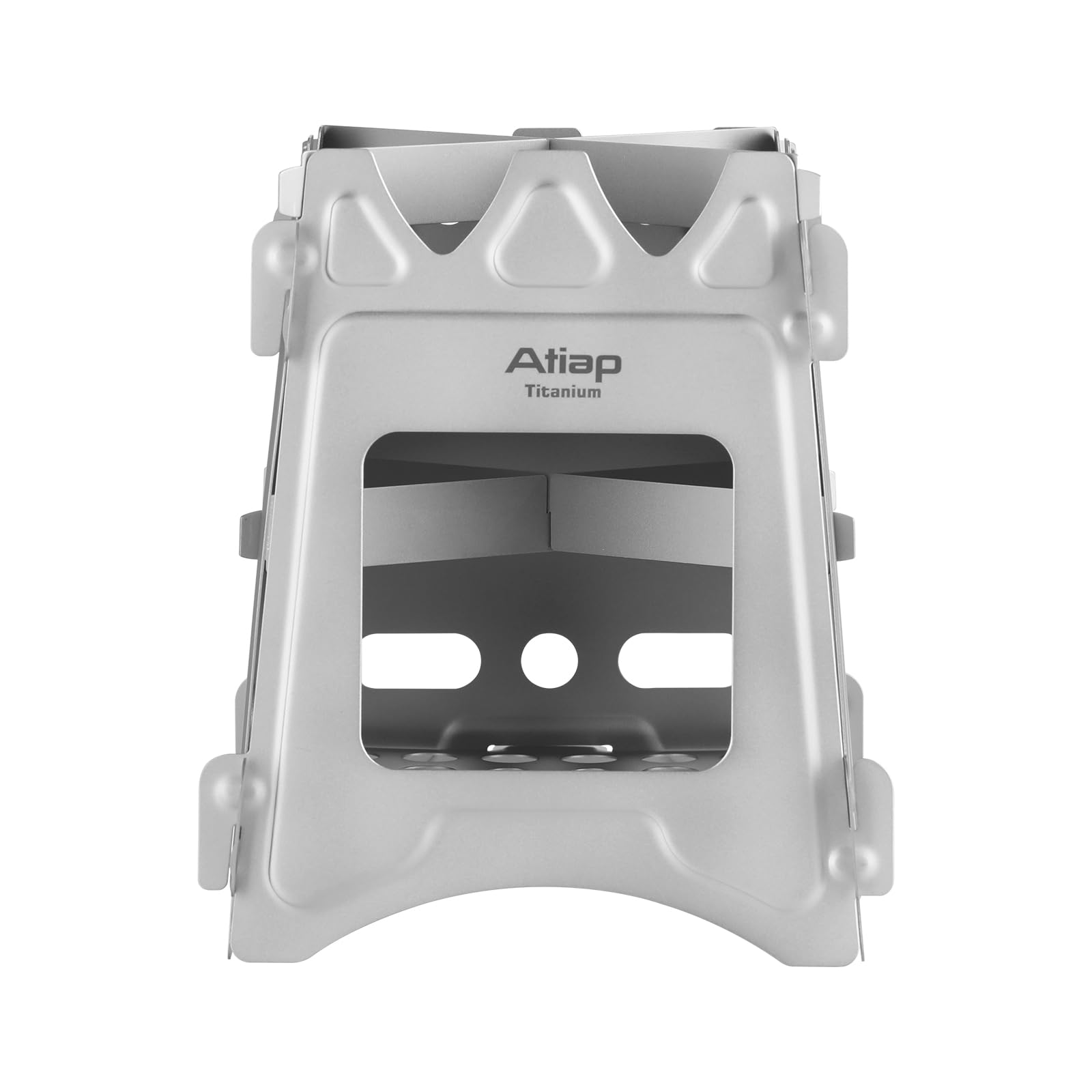 ATiAP Ultralight Titanium Wood Burning Stove Outdoor Camping Multi-Fuels Alcohol Stove BBQ Stove WS009ST-Ti (Multifunctional Wood Burning Stove)