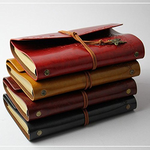 image for Smallrabbit Vintage Notebook Leather Retro Journal Writing Notebook Em